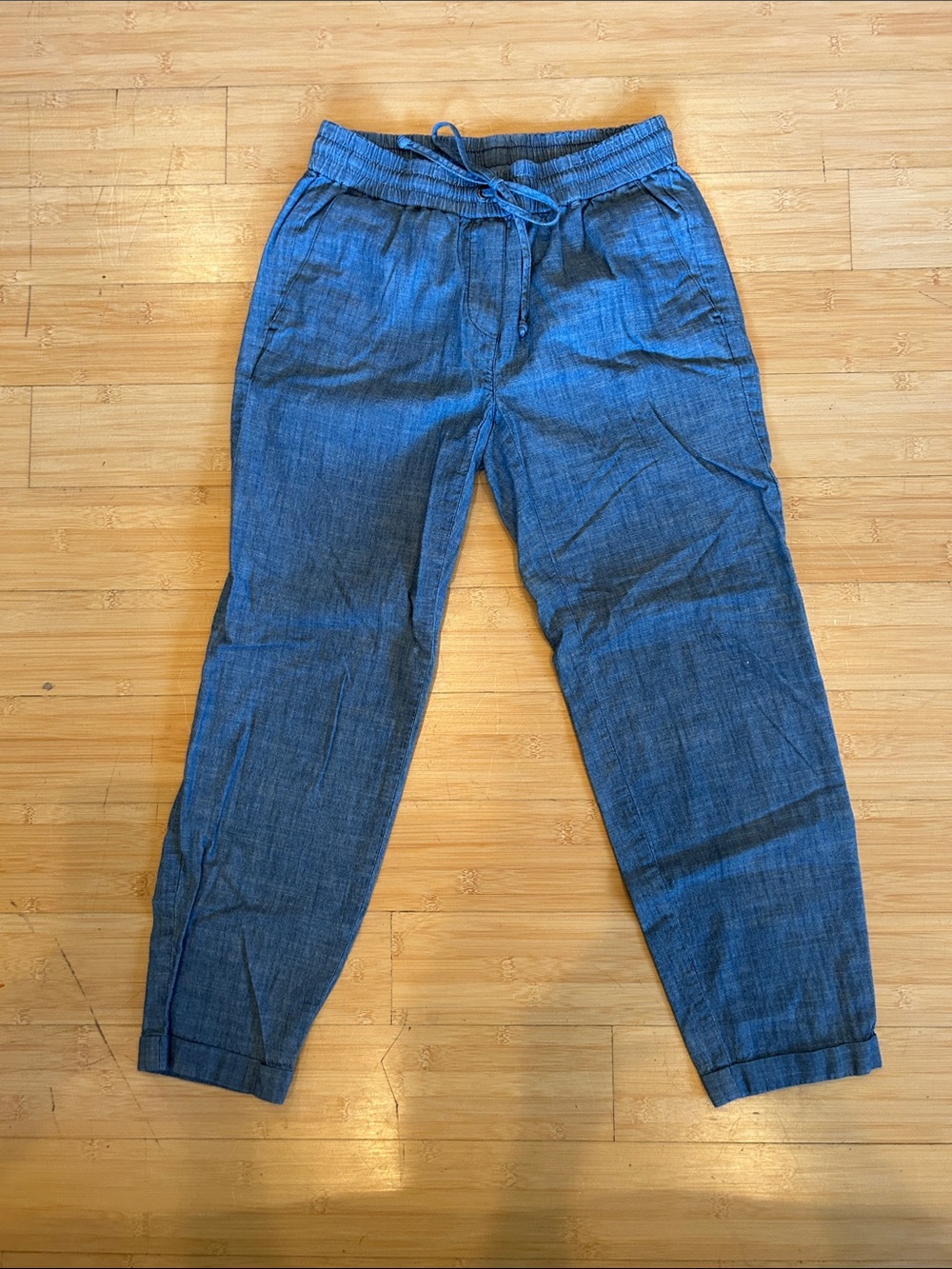 J. Crew Women's Cropped Drawstring Pants - Blue